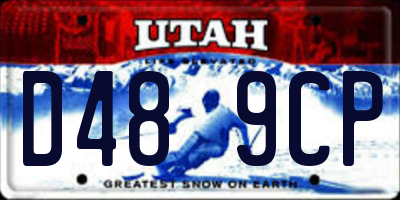 UT license plate D489CP
