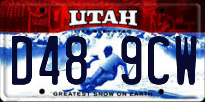 UT license plate D489CW