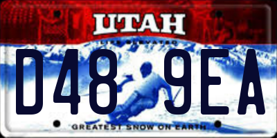 UT license plate D489EA