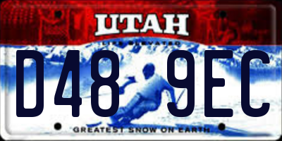UT license plate D489EC