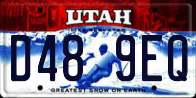 UT license plate D489EQ