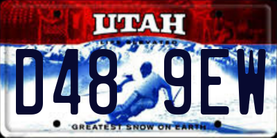 UT license plate D489EW