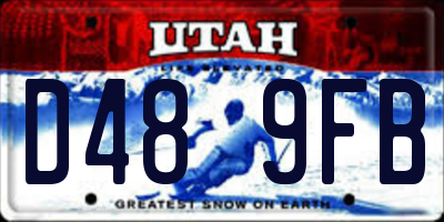 UT license plate D489FB