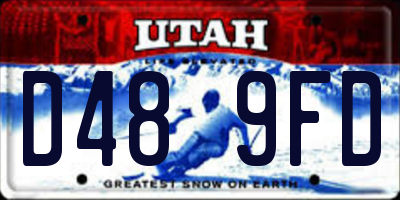 UT license plate D489FD