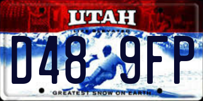 UT license plate D489FP