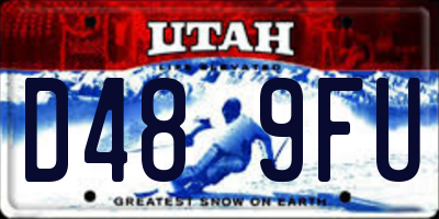 UT license plate D489FU