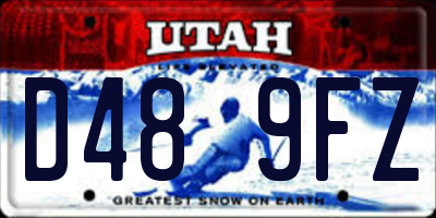 UT license plate D489FZ