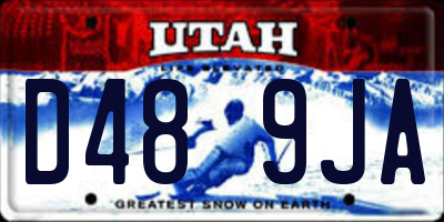 UT license plate D489JA