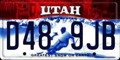 UT license plate D489JB