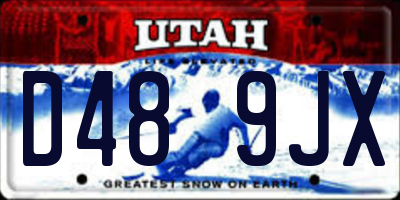 UT license plate D489JX