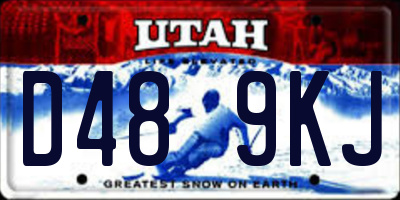 UT license plate D489KJ