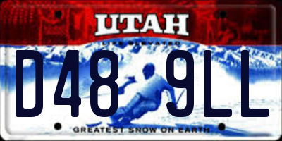 UT license plate D489LL