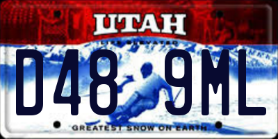 UT license plate D489ML