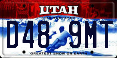 UT license plate D489MT