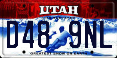 UT license plate D489NL