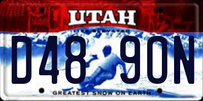 UT license plate D489ON