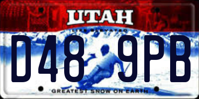 UT license plate D489PB