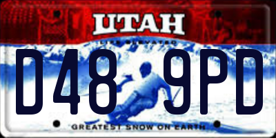 UT license plate D489PD