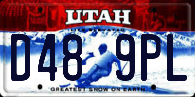 UT license plate D489PL
