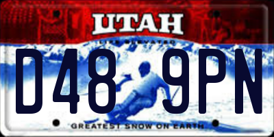 UT license plate D489PN