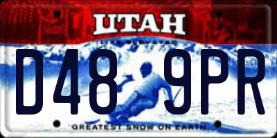 UT license plate D489PR