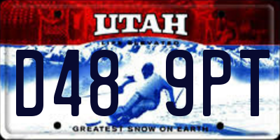 UT license plate D489PT