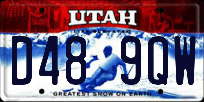 UT license plate D489QW