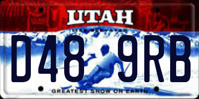 UT license plate D489RB