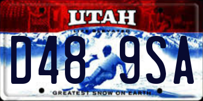 UT license plate D489SA