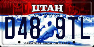 UT license plate D489TL