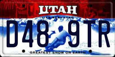 UT license plate D489TR