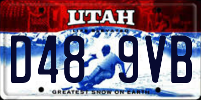 UT license plate D489VB