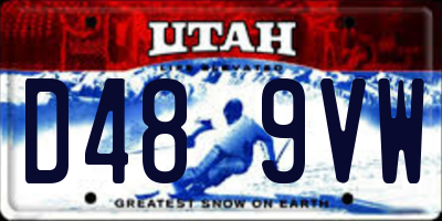 UT license plate D489VW