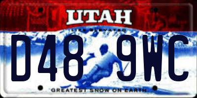 UT license plate D489WC