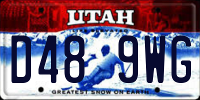 UT license plate D489WG