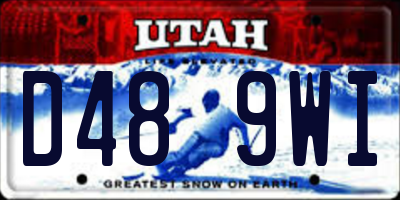 UT license plate D489WI