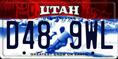 UT license plate D489WL