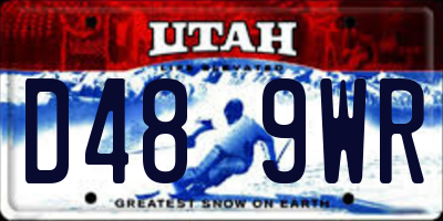 UT license plate D489WR