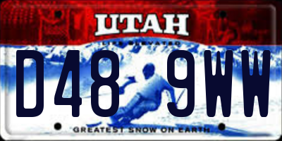 UT license plate D489WW