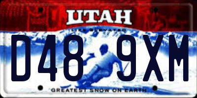 UT license plate D489XM