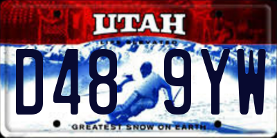 UT license plate D489YW