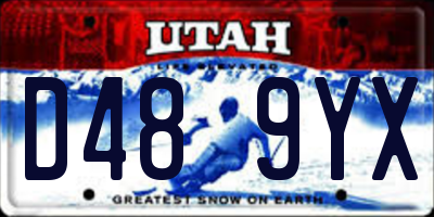 UT license plate D489YX