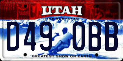 UT license plate D490BB