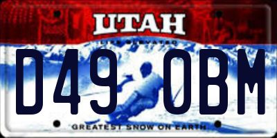 UT license plate D490BM