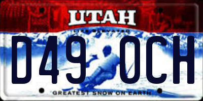 UT license plate D490CH