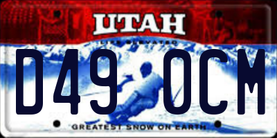 UT license plate D490CM