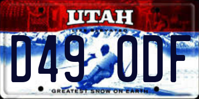 UT license plate D490DF
