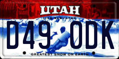 UT license plate D490DK