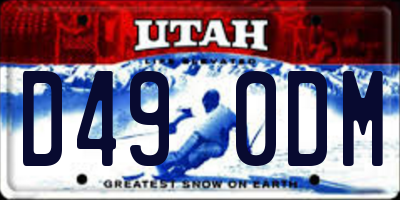 UT license plate D490DM