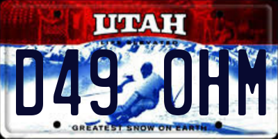 UT license plate D490HM